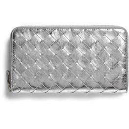 ZIP AROUND WALLET - SILVER-SILVER