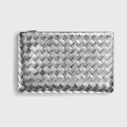 MEDIUM FLAT POUCH - SILVER-SILVER