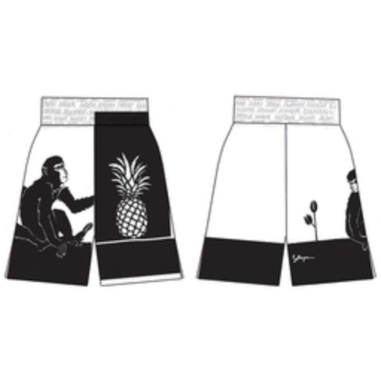 SWIMWEAR - WHITE/DARK BROWN