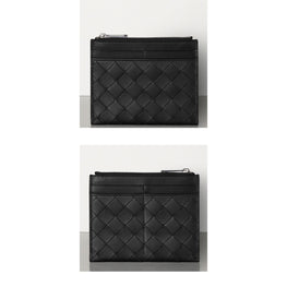 ZIPPED CARD CASE - BLACK-SILVER.