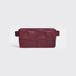 MINI BELTBAG PAPER CALF - BAROLO-SILVER