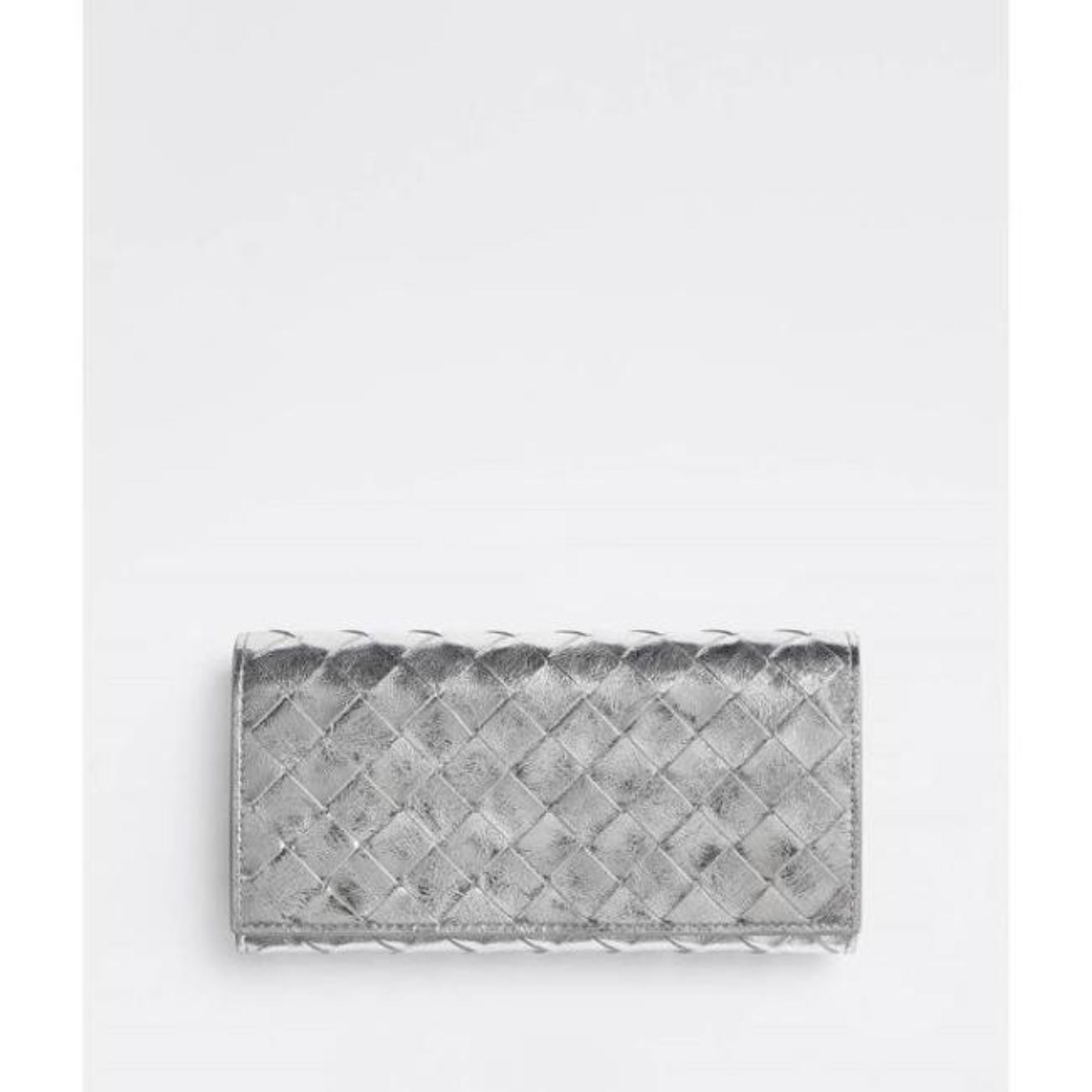 LARGE FLAP WALLET - SILVER-SILVER