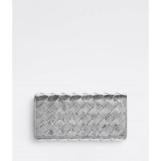 LARGE FLAP WALLET - SILVER-SILVER