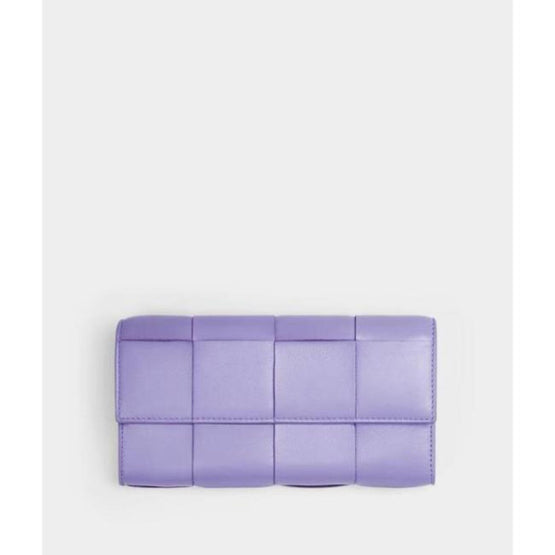 LARGE FLAP WALLET - WISTERIA-GOLD