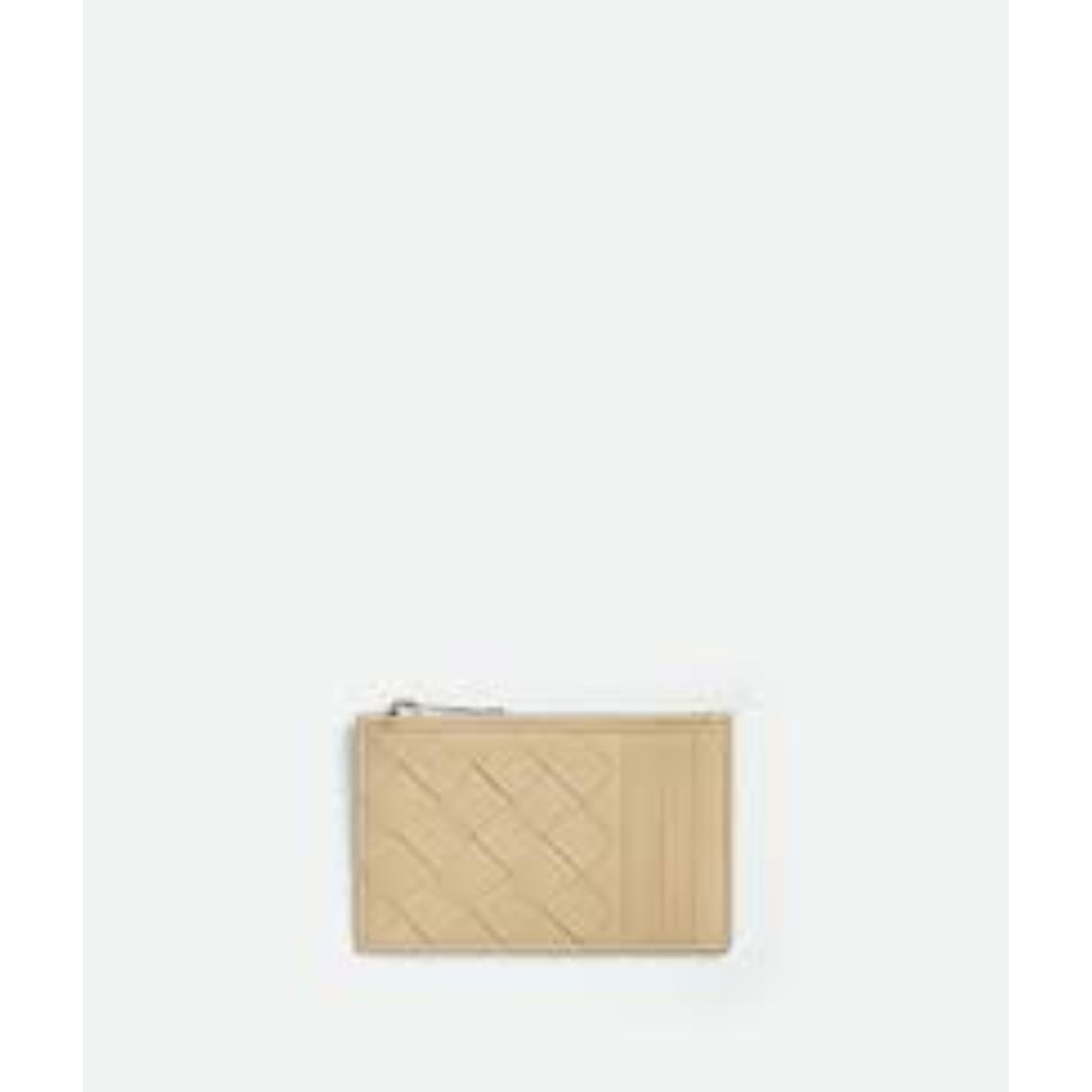 ZIPPED CARD CASE - PORRIDGE-SILVER