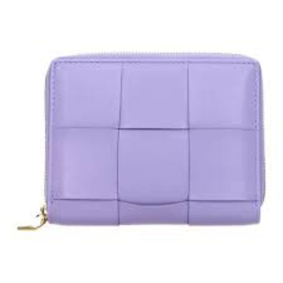 COMPACT ZIP AROUND WALLET - WISTERIA-GOLD