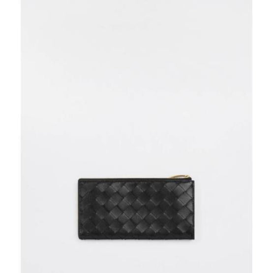 L-ZIPWALLET W. FRONTZIP POCKET - BLACK-GOLD