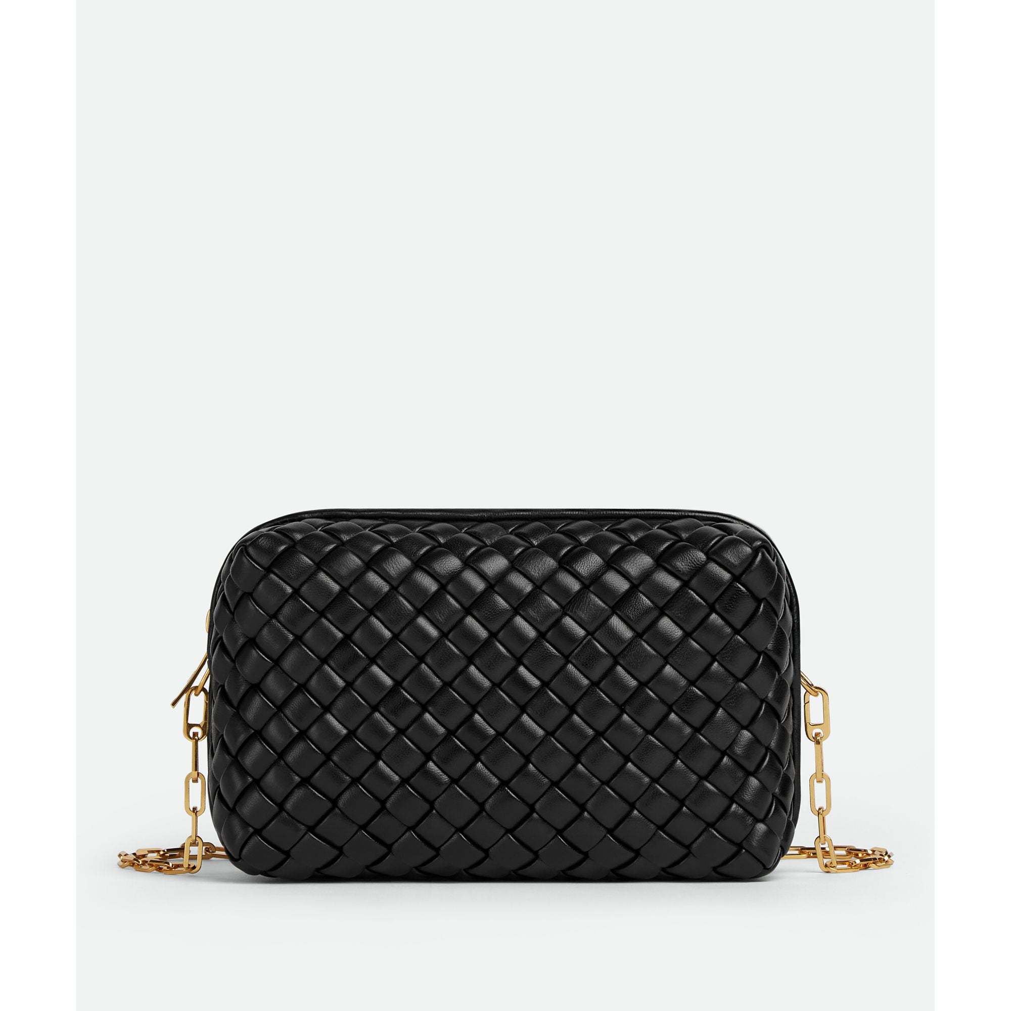 PADDED INTRECCIO CAMERA BAG - BLACK-GOLD