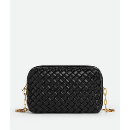 PADDED INTRECCIO CAMERA BAG - BLACK-GOLD