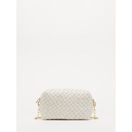 PADDED INTRECCIO CAMERA BAG - CHALK-GOLD