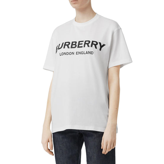 로고 프린트 코튼 오버사이즈 티셔츠