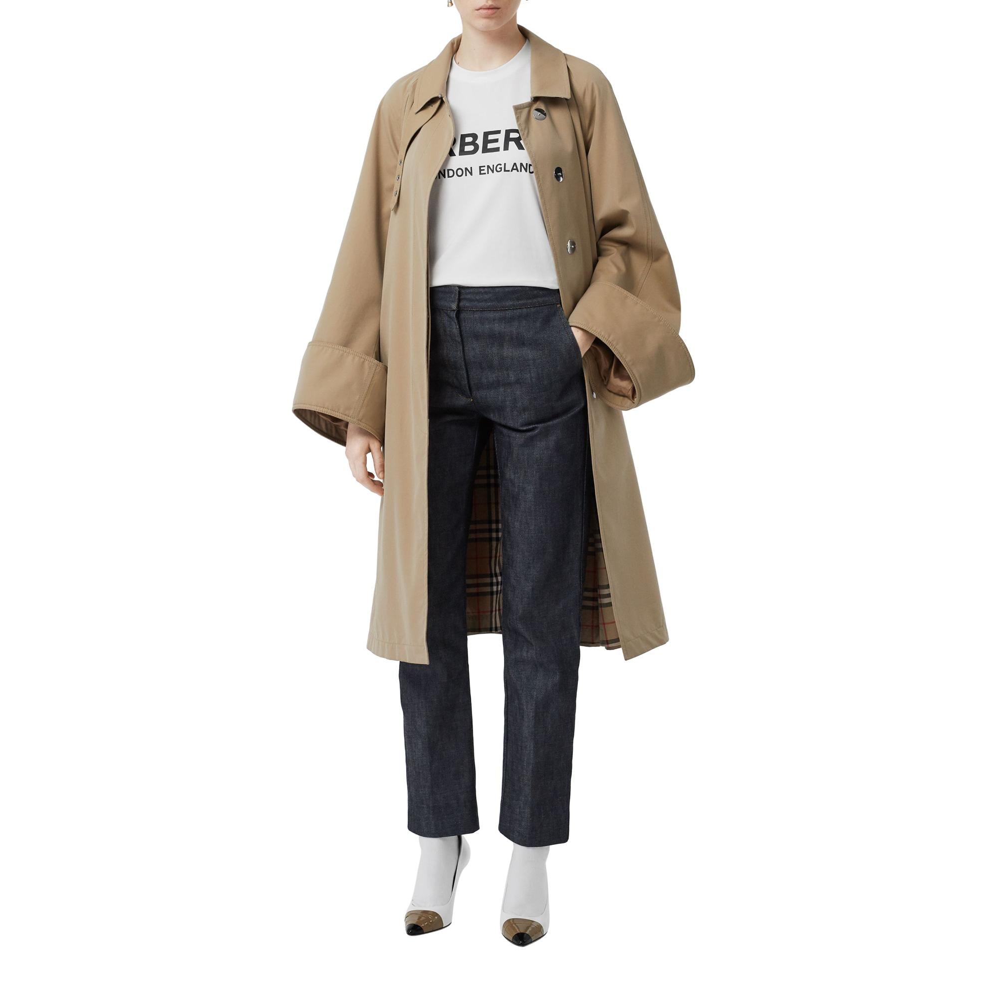 로고 프린트 코튼 오버사이즈 티셔츠