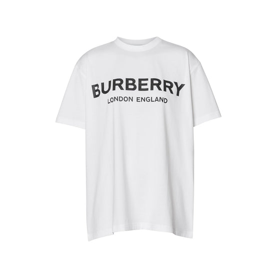 로고 프린트 코튼 오버사이즈 티셔츠