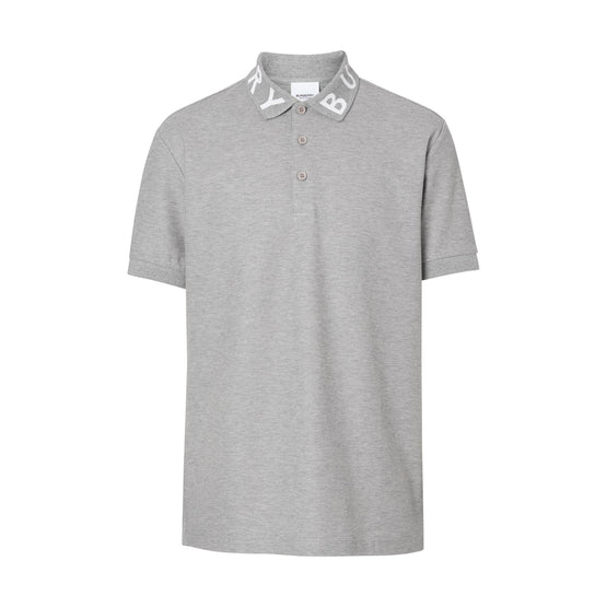 로고 인타르시아 코튼 피케 폴로셔츠