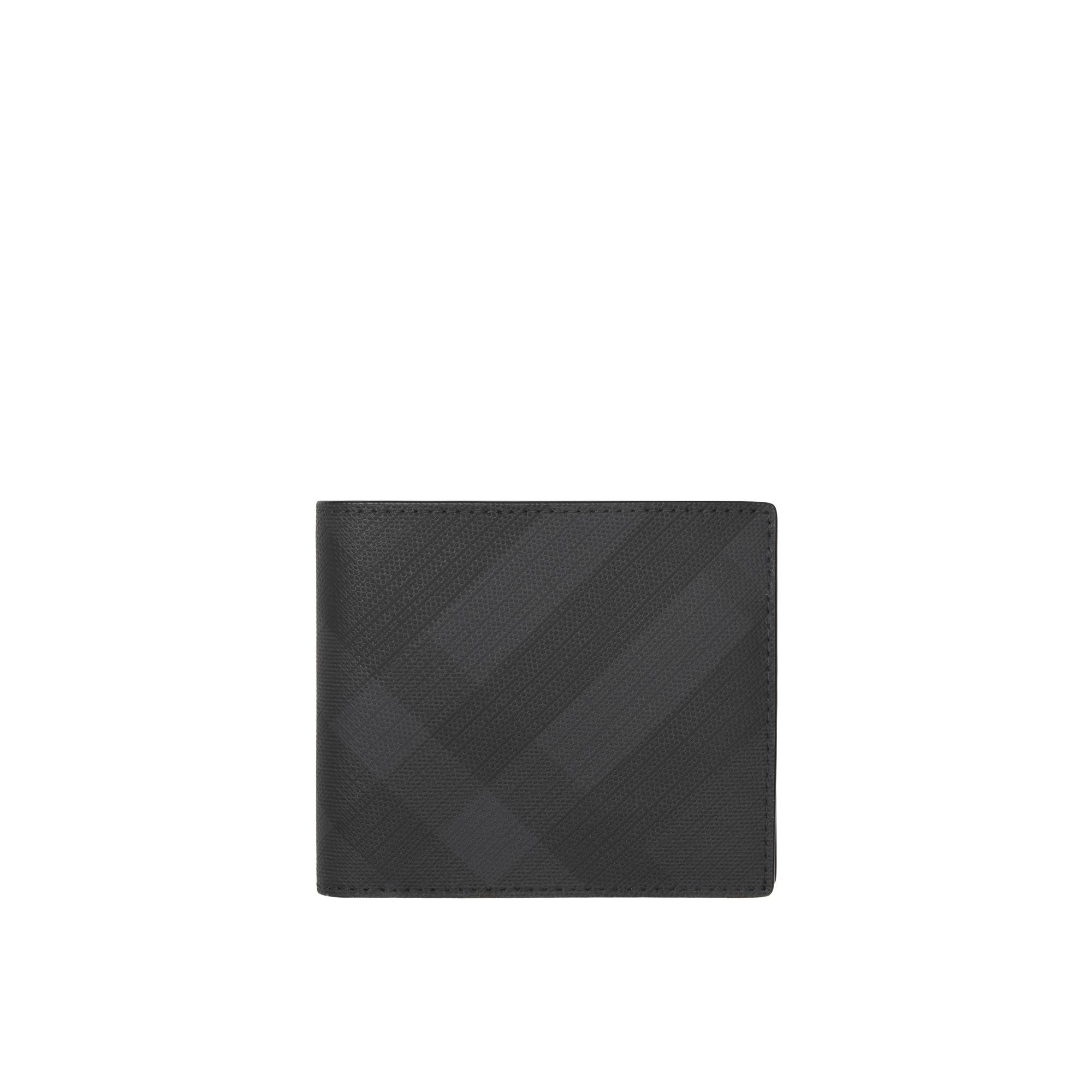 런던 체크 가죽 반지갑