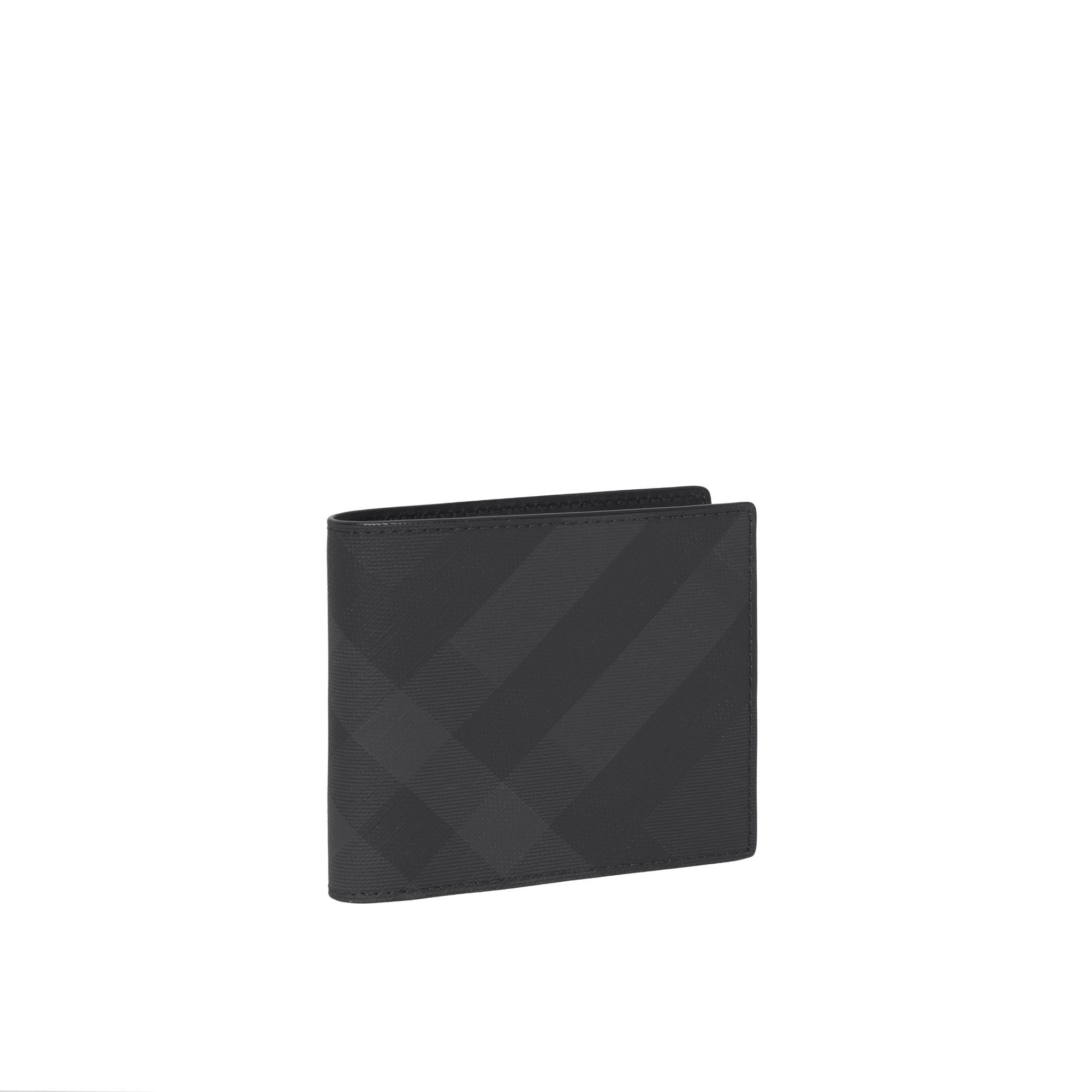 런던 체크 가죽 반지갑