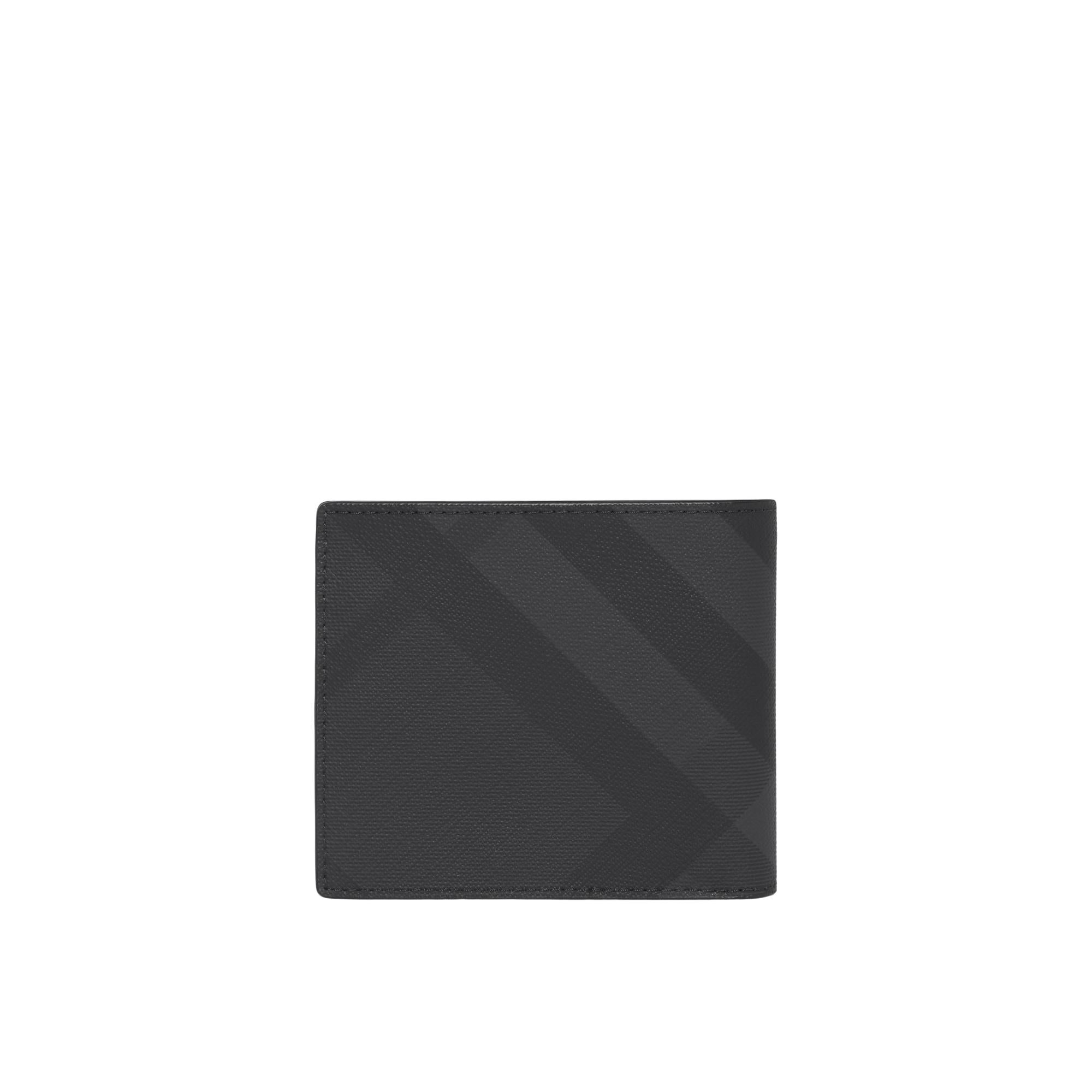 런던 체크 가죽 반지갑