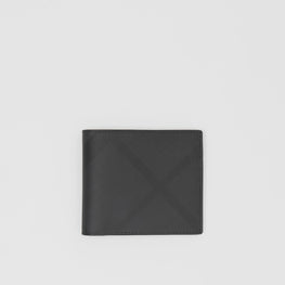 런던 체크 가죽 반지갑