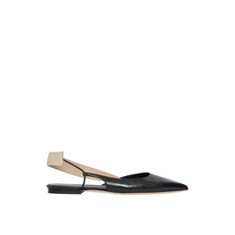 로고 디테일 가죽 슬링백 플랫