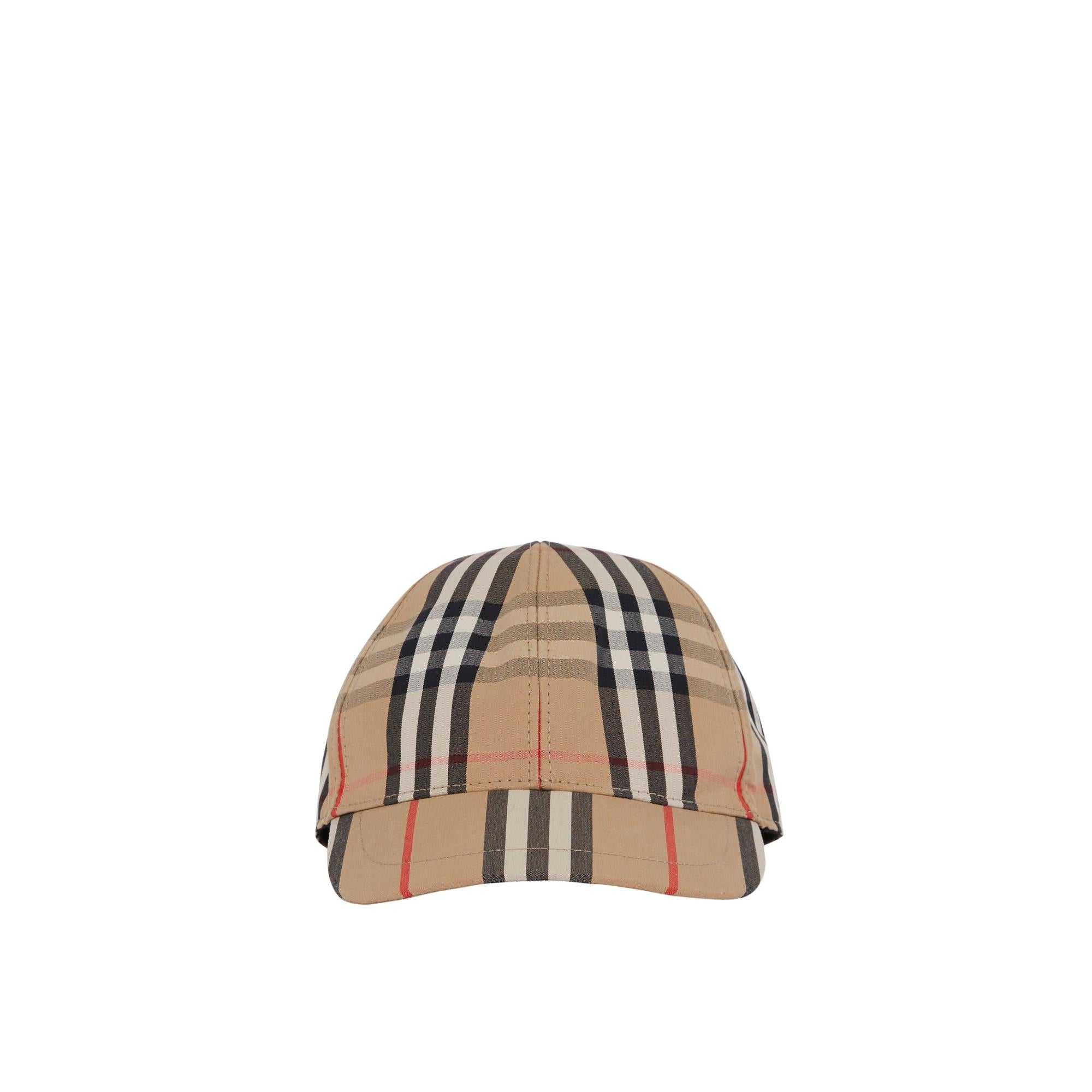 빈티지 체크 아이콘 스트라이프 코튼 야구 모자