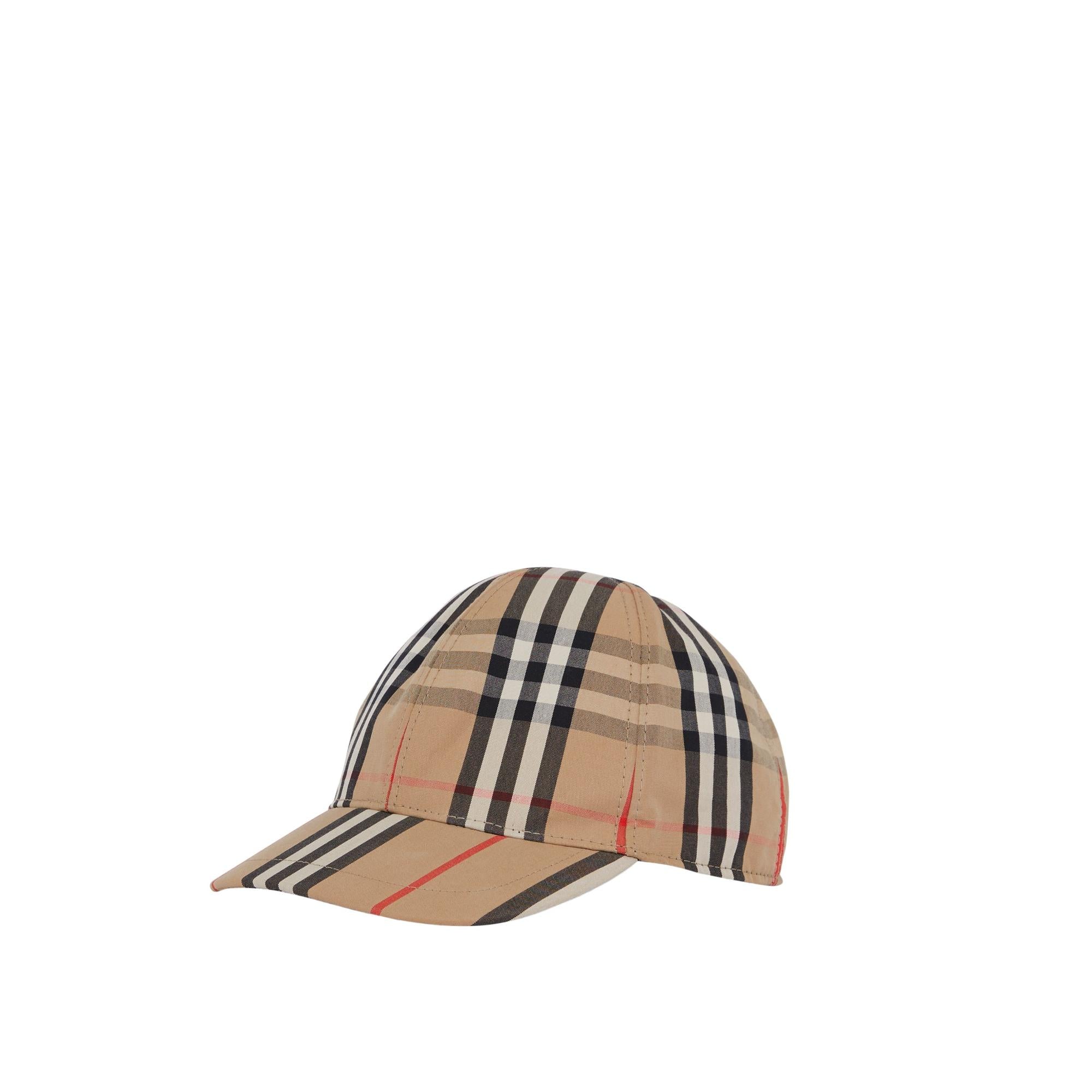 빈티지 체크 아이콘 스트라이프 코튼 야구 모자