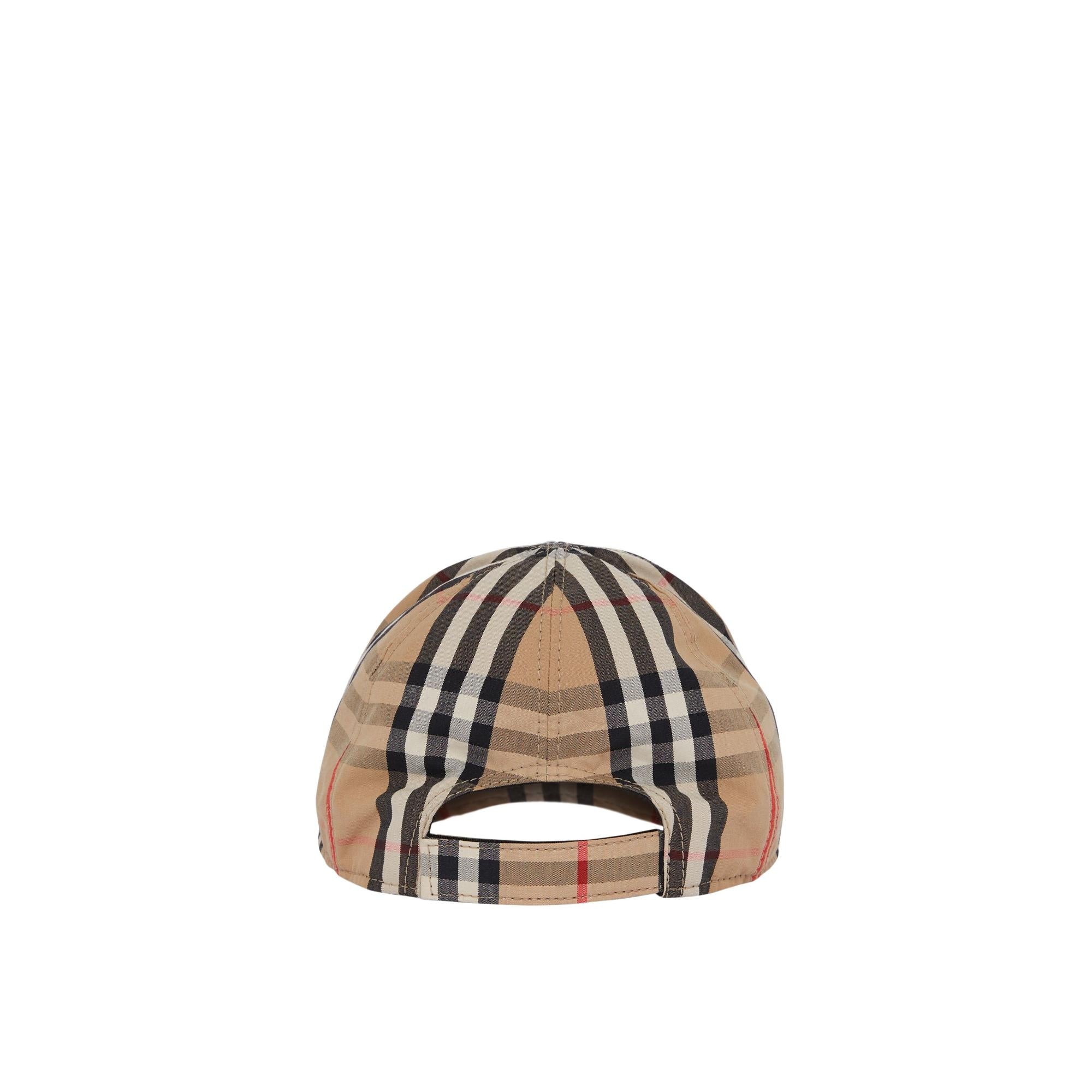 빈티지 체크 아이콘 스트라이프 코튼 야구 모자