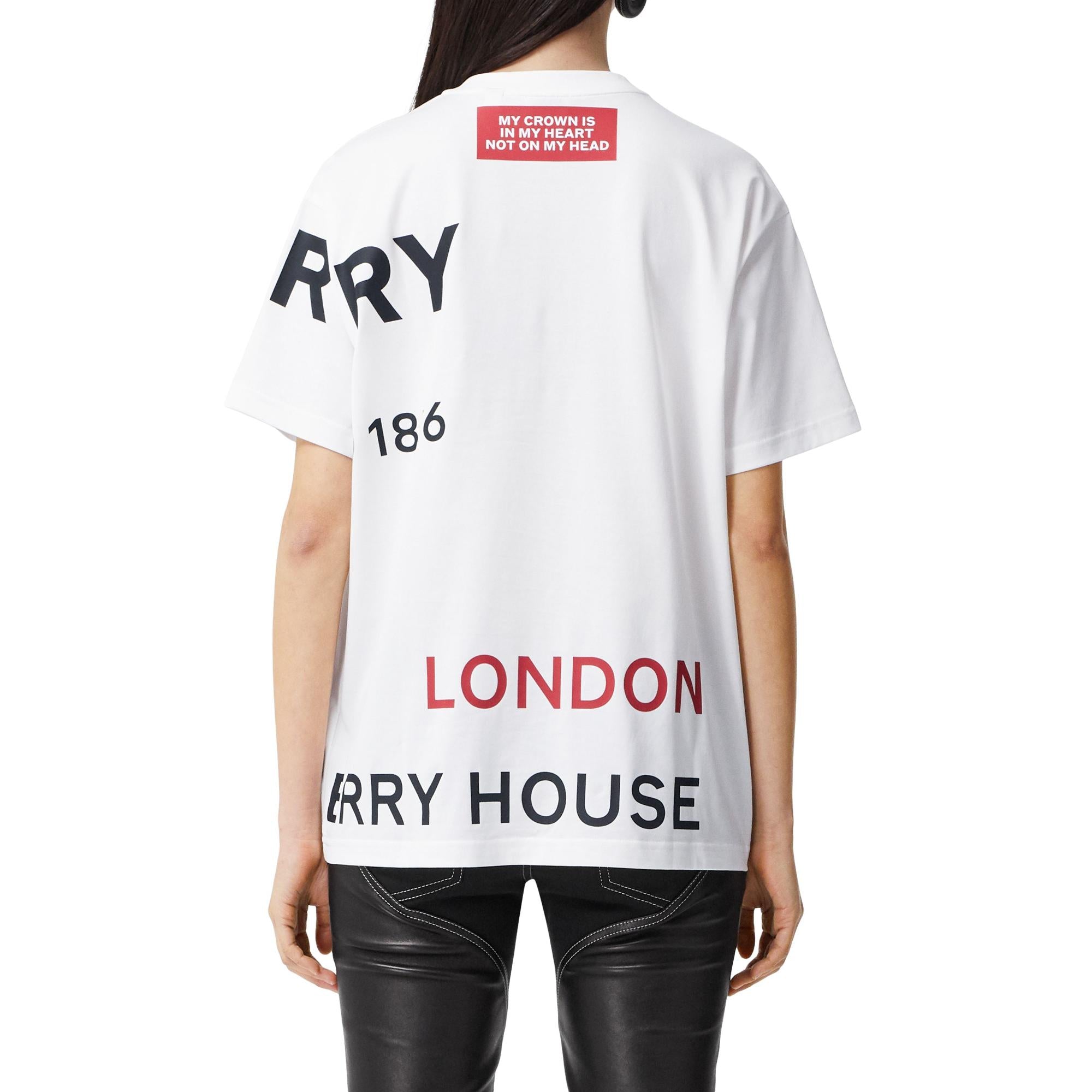 호스페리 프린트 코튼 오버사이즈 티셔츠