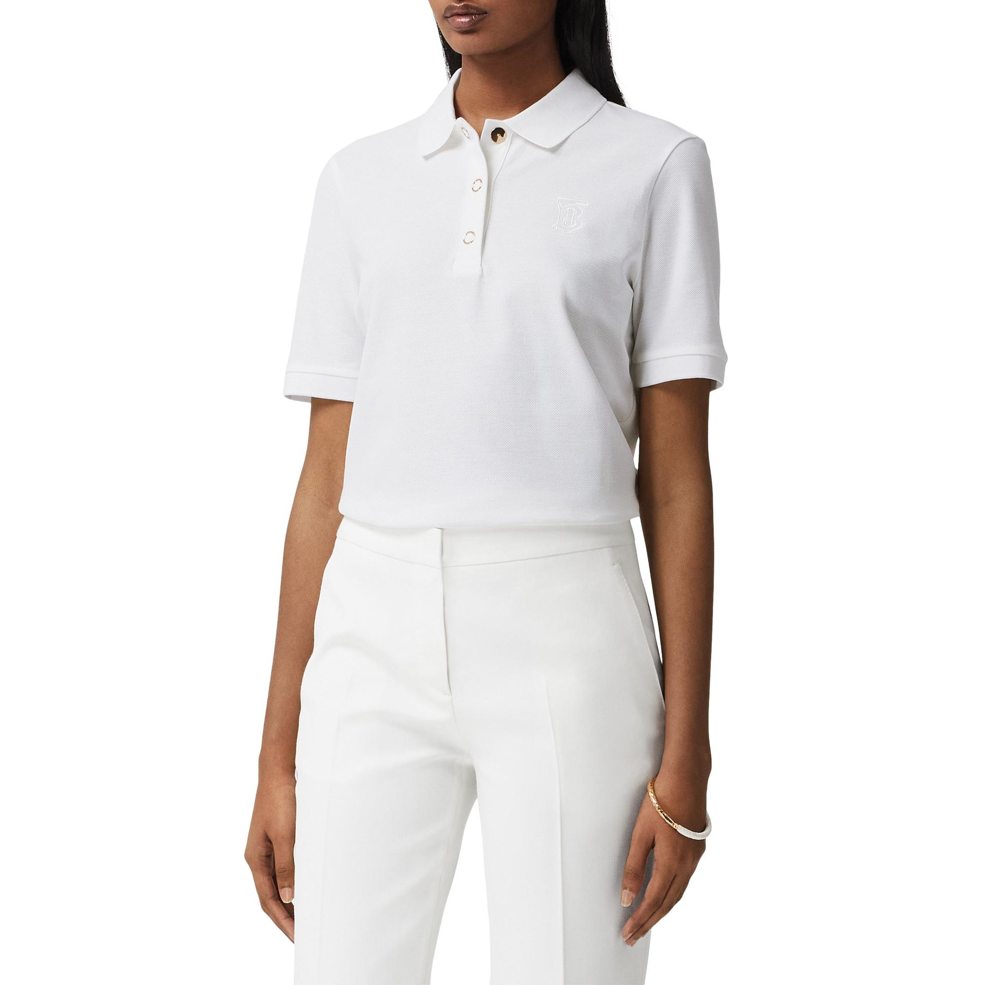 모노그램 모티프 코튼 피케 폴로셔츠