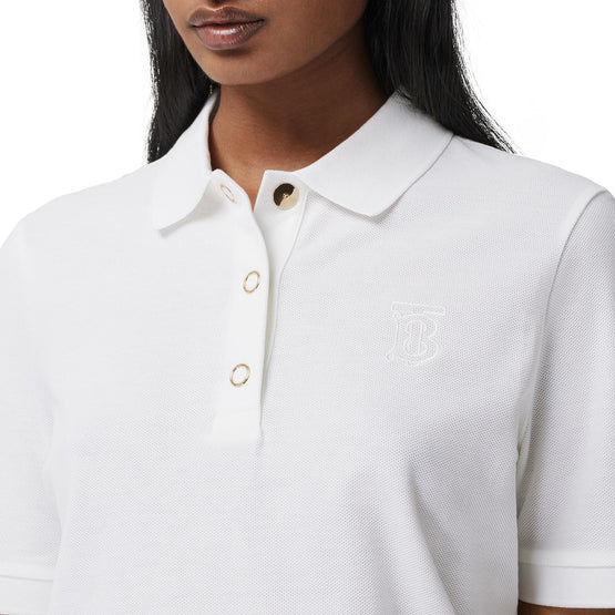 모노그램 모티프 코튼 피케 폴로셔츠