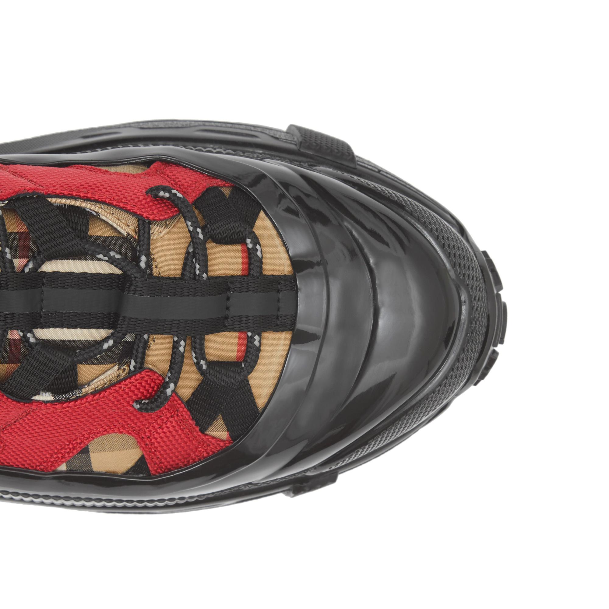 빈티지 체크 코튼 나일론 아서 스니커즈