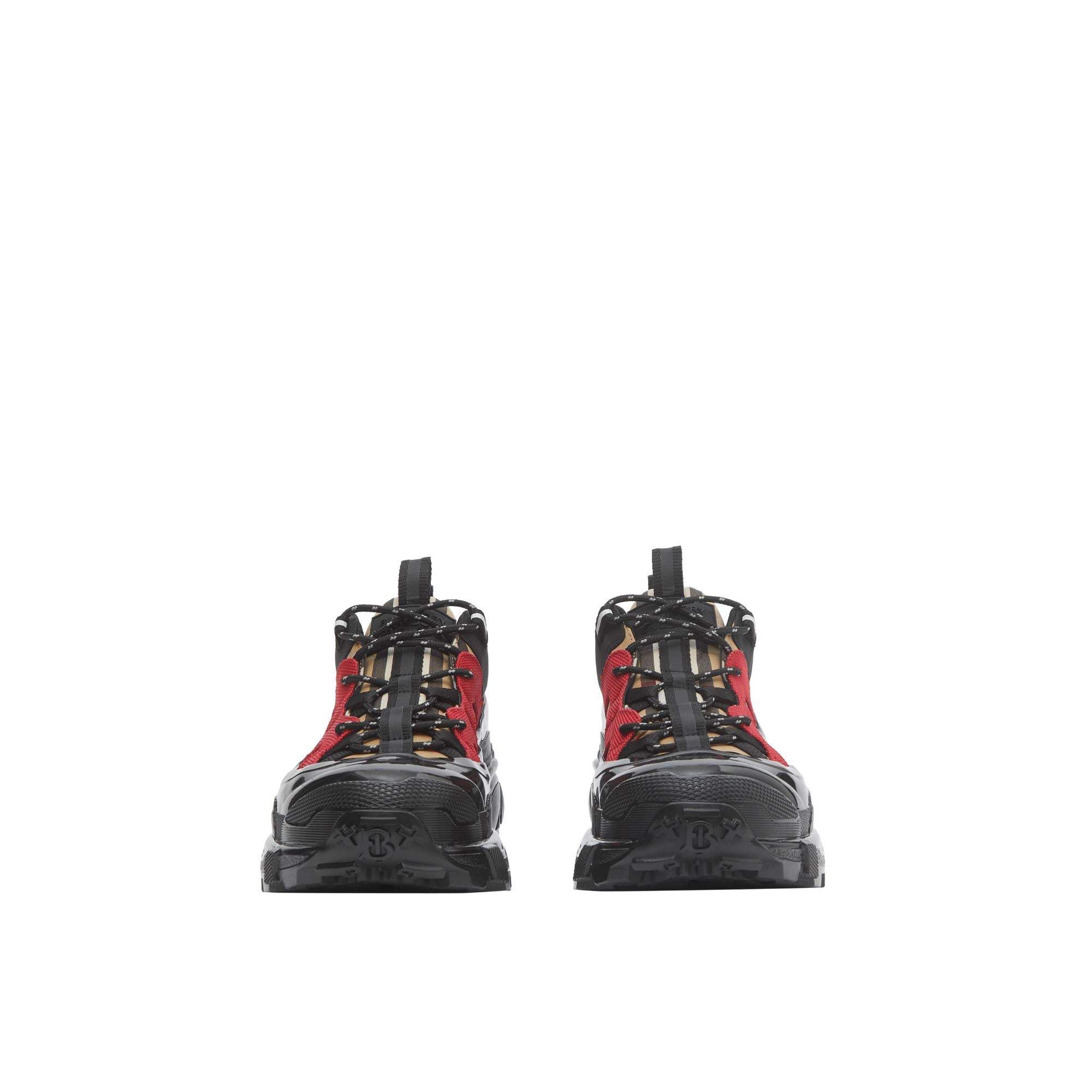 빈티지 체크 코튼 나일론 아서 스니커즈