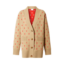 모노그램 울 캐시미어 블렌드 오버사이즈 카디건