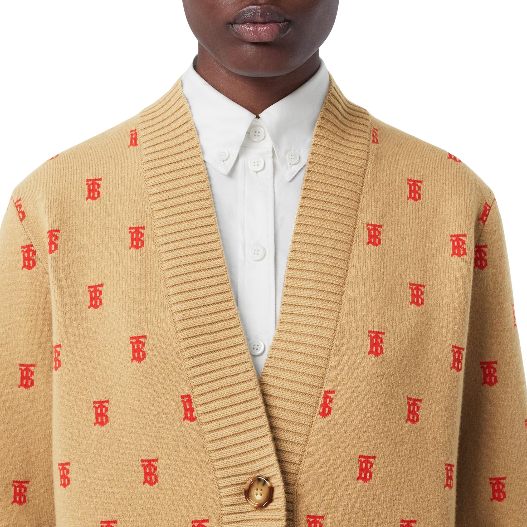 모노그램 울 캐시미어 블렌드 오버사이즈 카디건