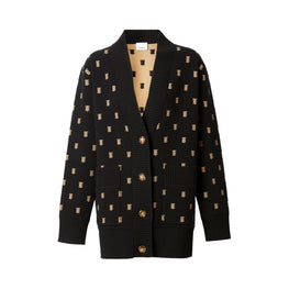 모노그램 울 캐시미어 블렌드 오버사이즈 카디건