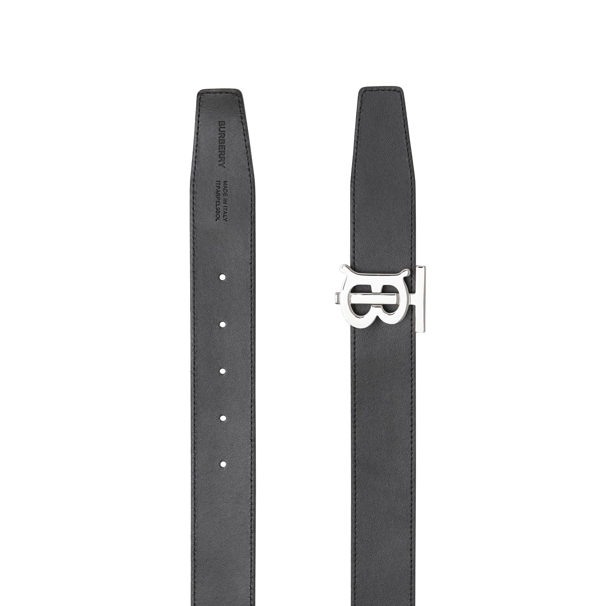 리버시블 모노그램 모티프 빈티지 체크 벨트