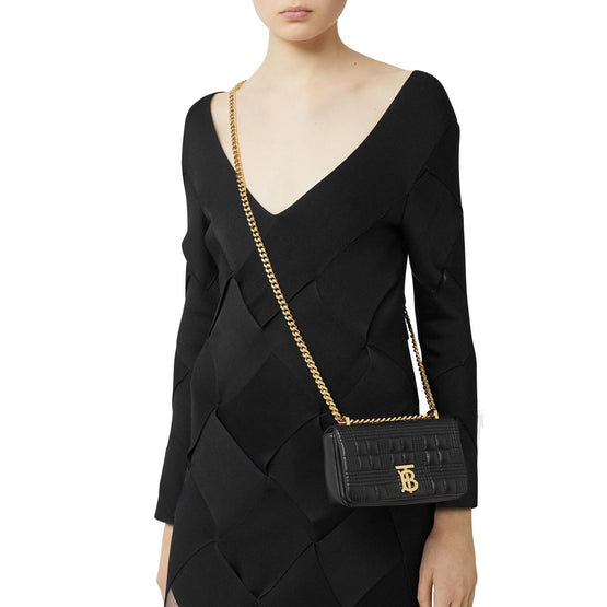 퀼팅 레더 미니 롤라 백