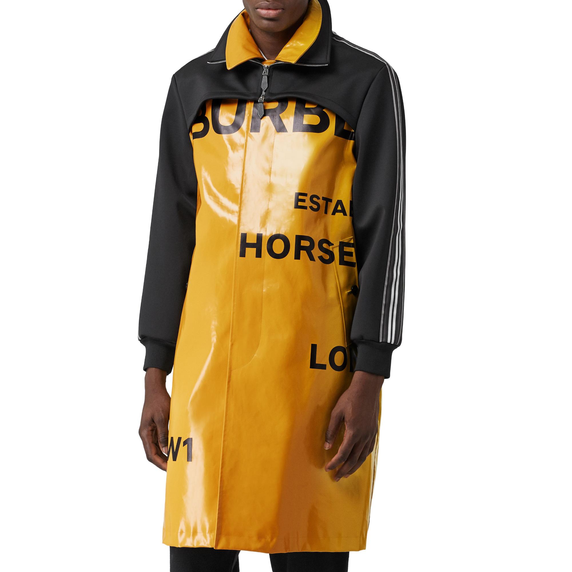 트랙 톱 패널 호스페리 프린트 카 코트