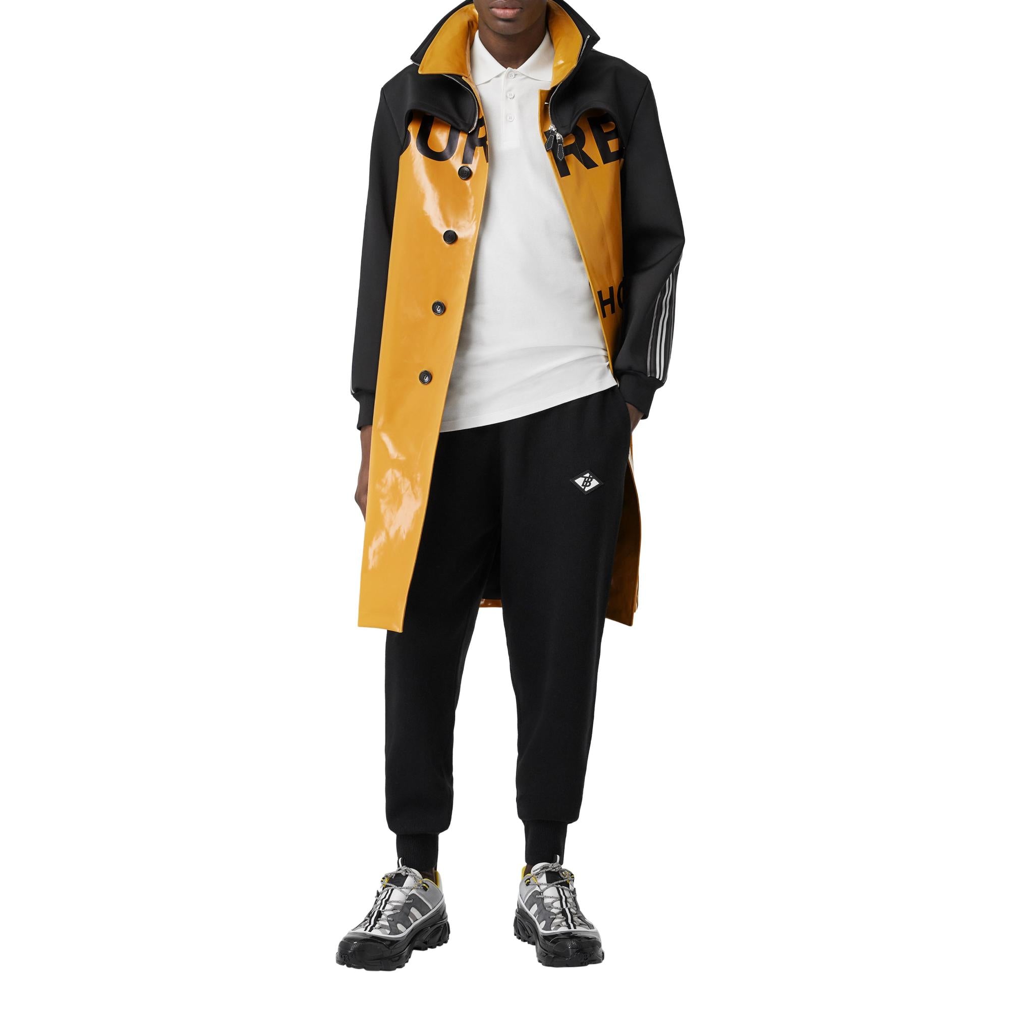 트랙 톱 패널 호스페리 프린트 카 코트