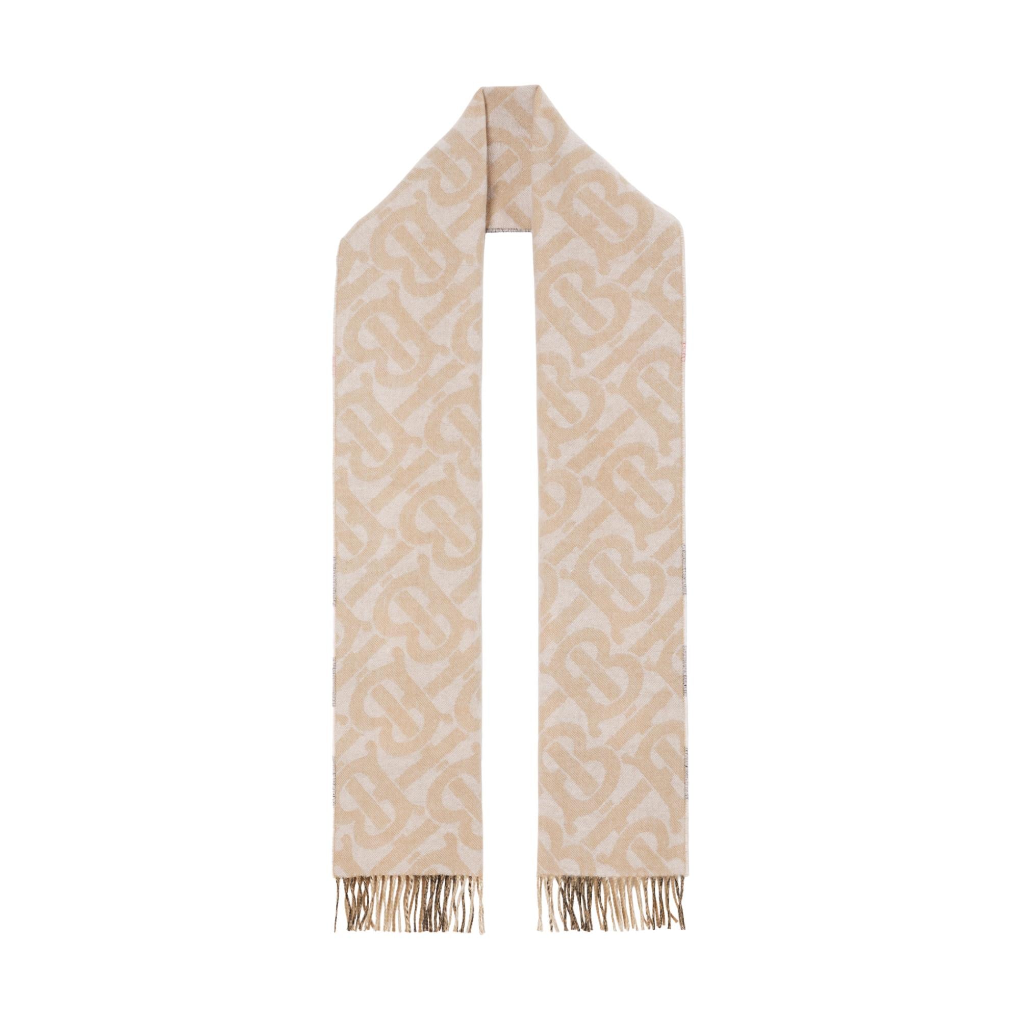 리버시블 모노그램 체크 캐시미어 스카프