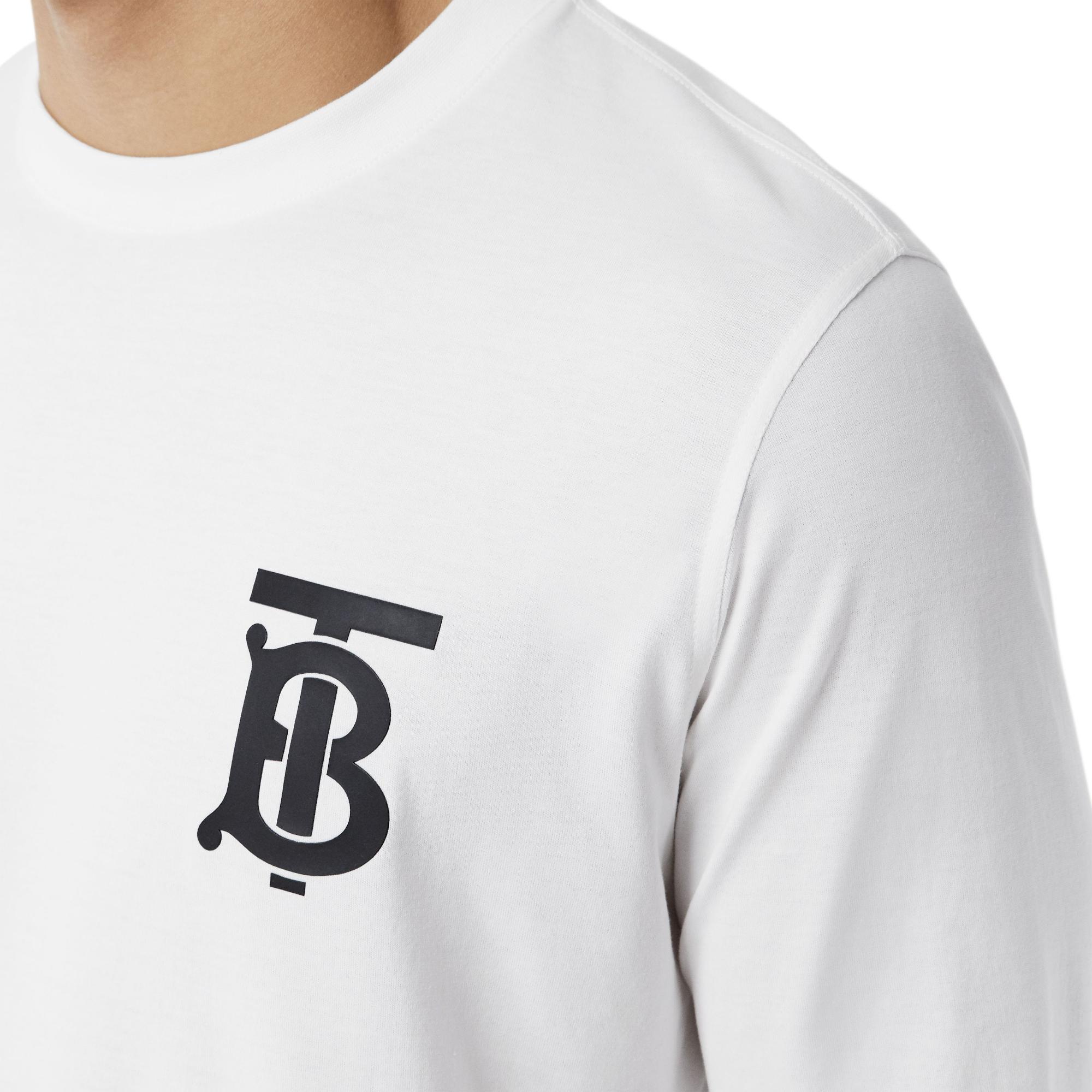 롱 슬리브 모노그램 모티프 코튼 톱