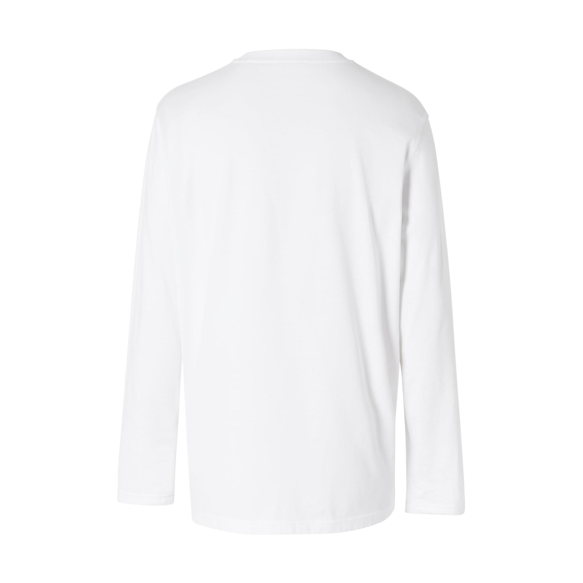 롱 슬리브 모노그램 모티프 코튼 톱