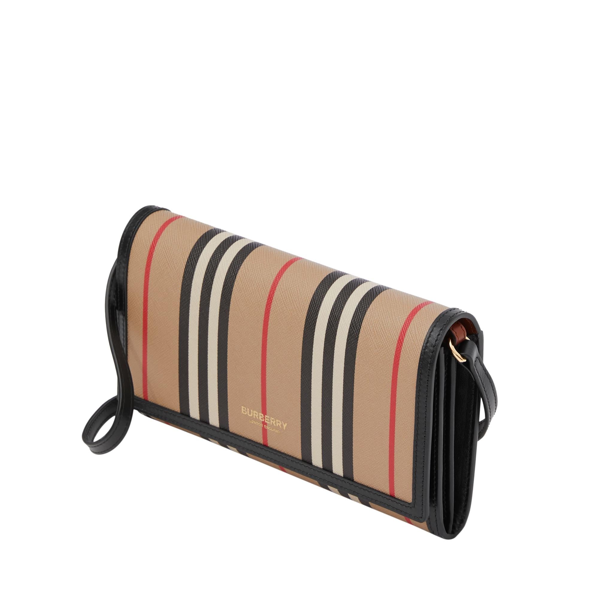 디태처블 스트랩 아이콘 스트라이프 지갑