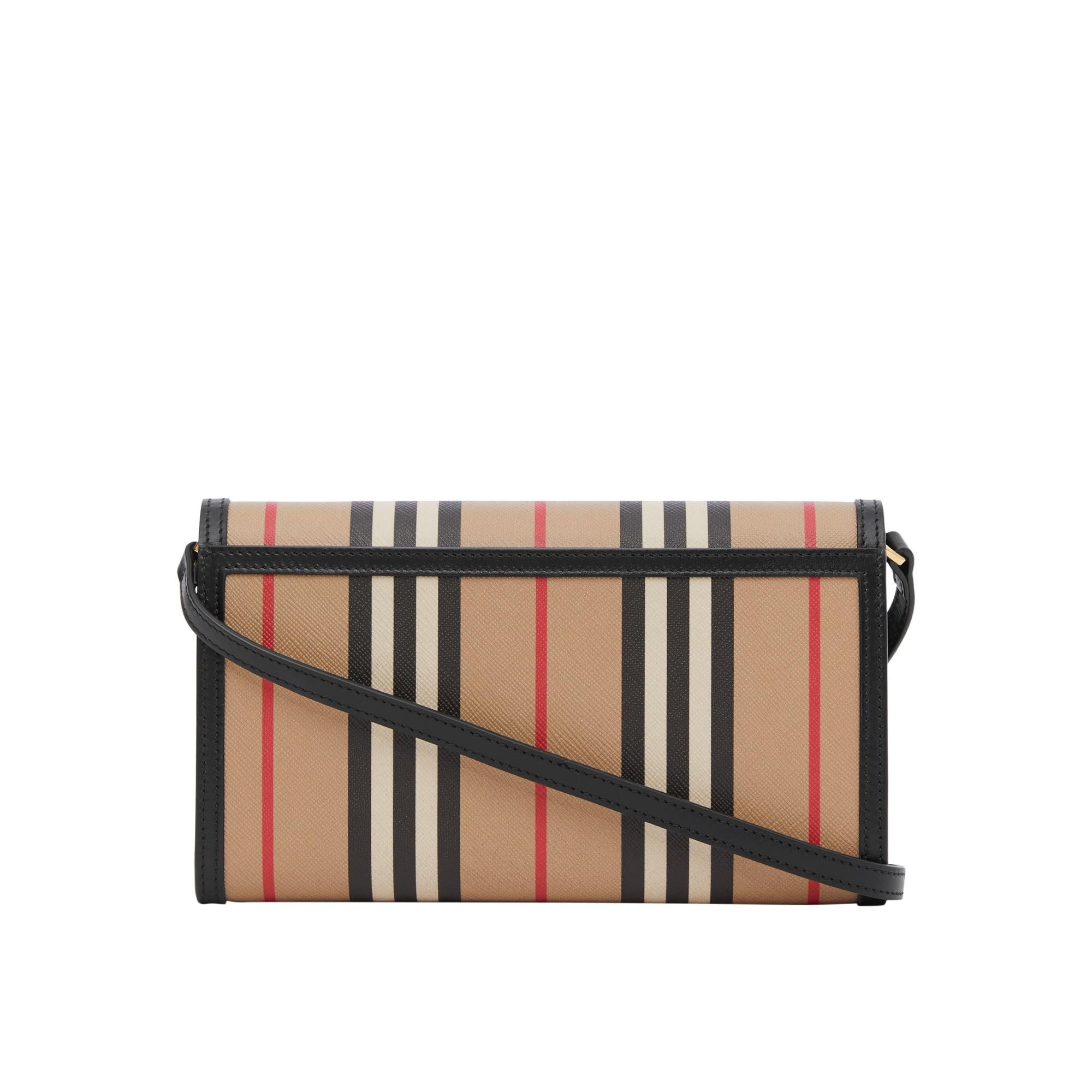 디태처블 스트랩 아이콘 스트라이프 지갑