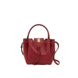 모노그램 모티프 레더 버킷 백