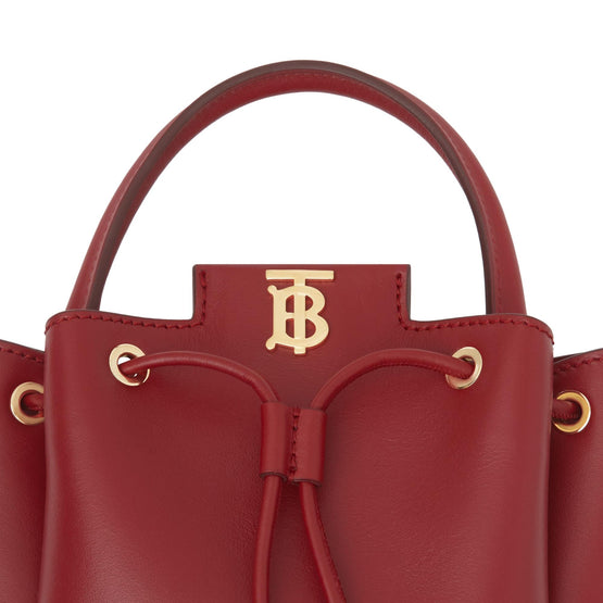 모노그램 모티프 레더 버킷 백