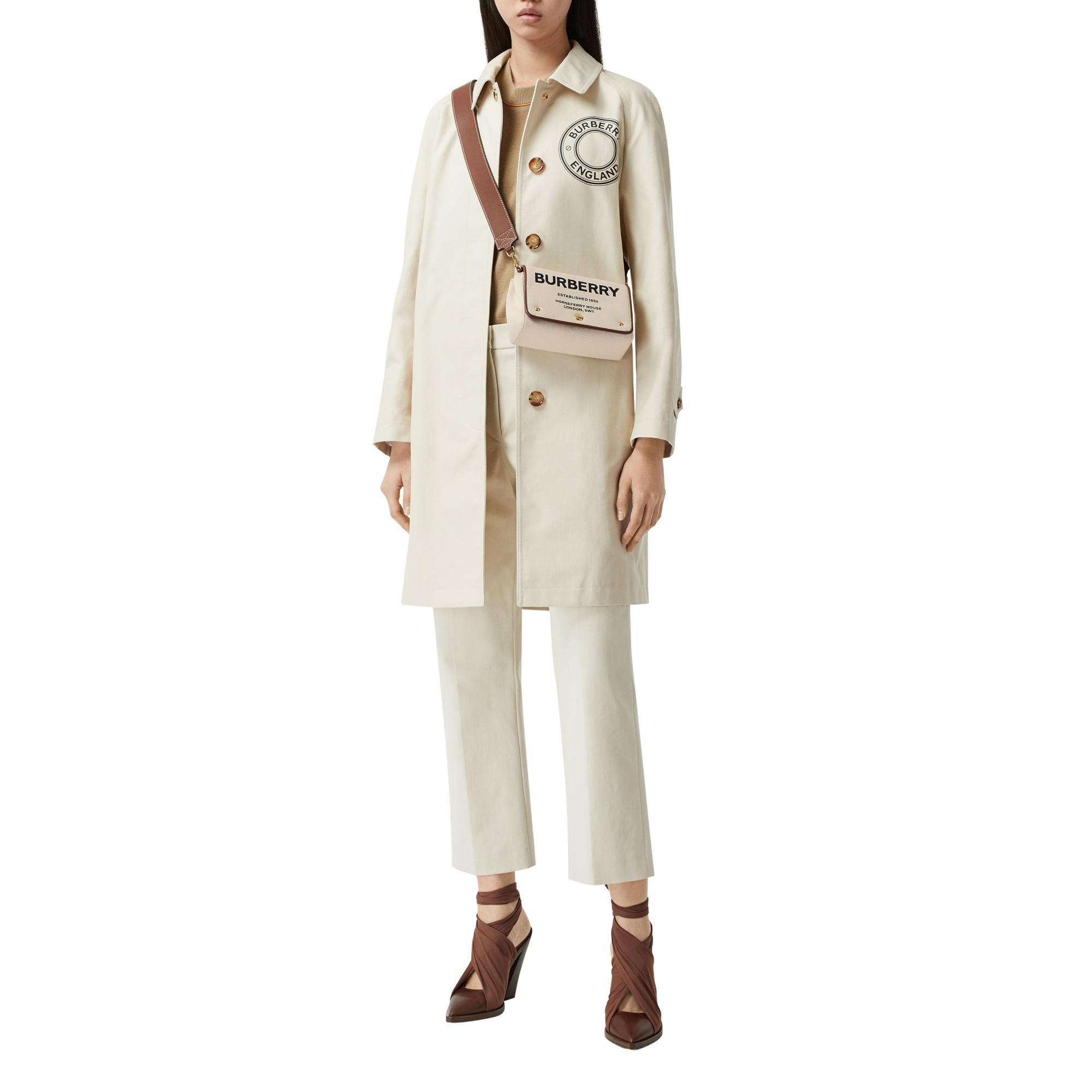 호스페리 프린트 코튼 캔버스 스몰 크로스바디 백