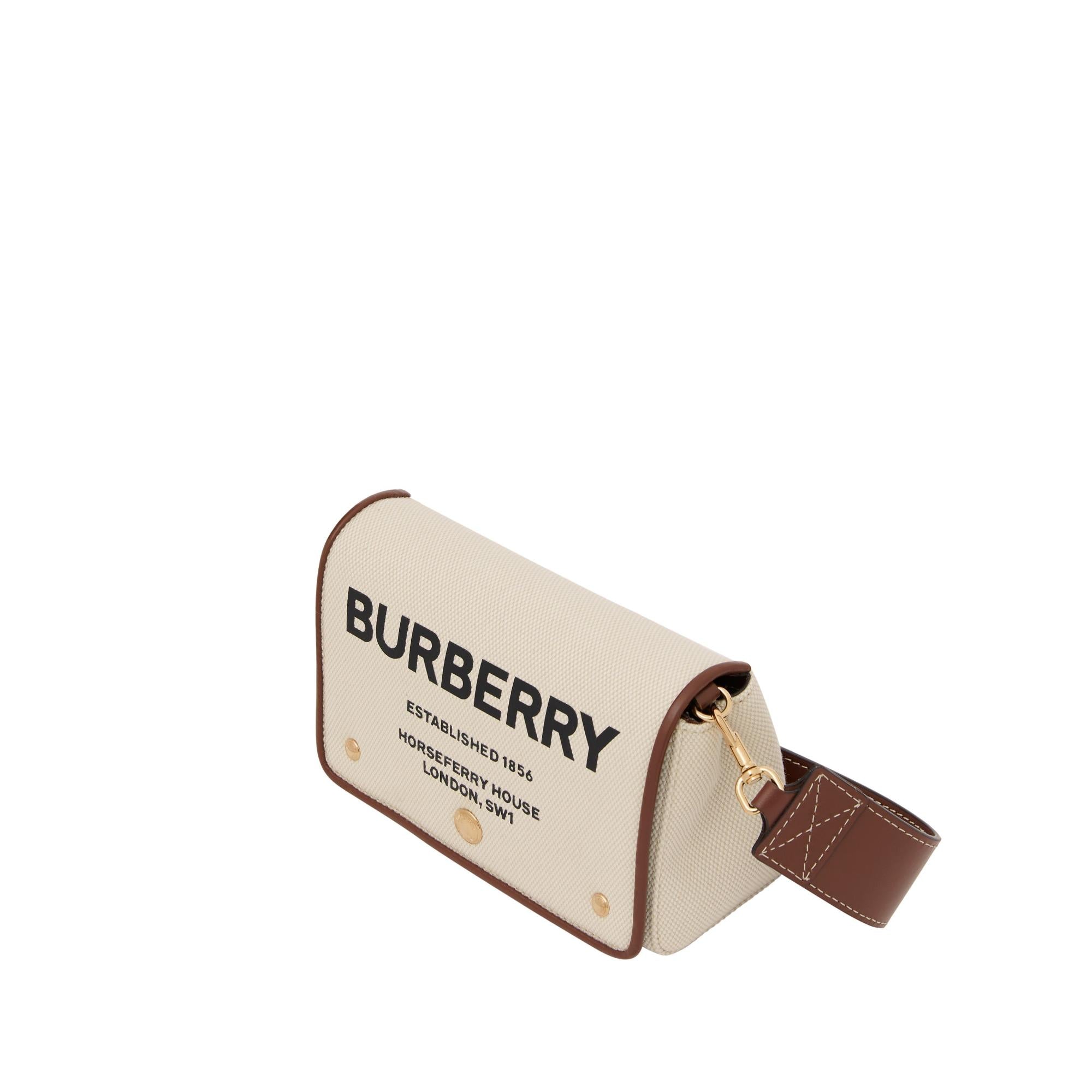 호스페리 프린트 코튼 캔버스 스몰 크로스바디 백