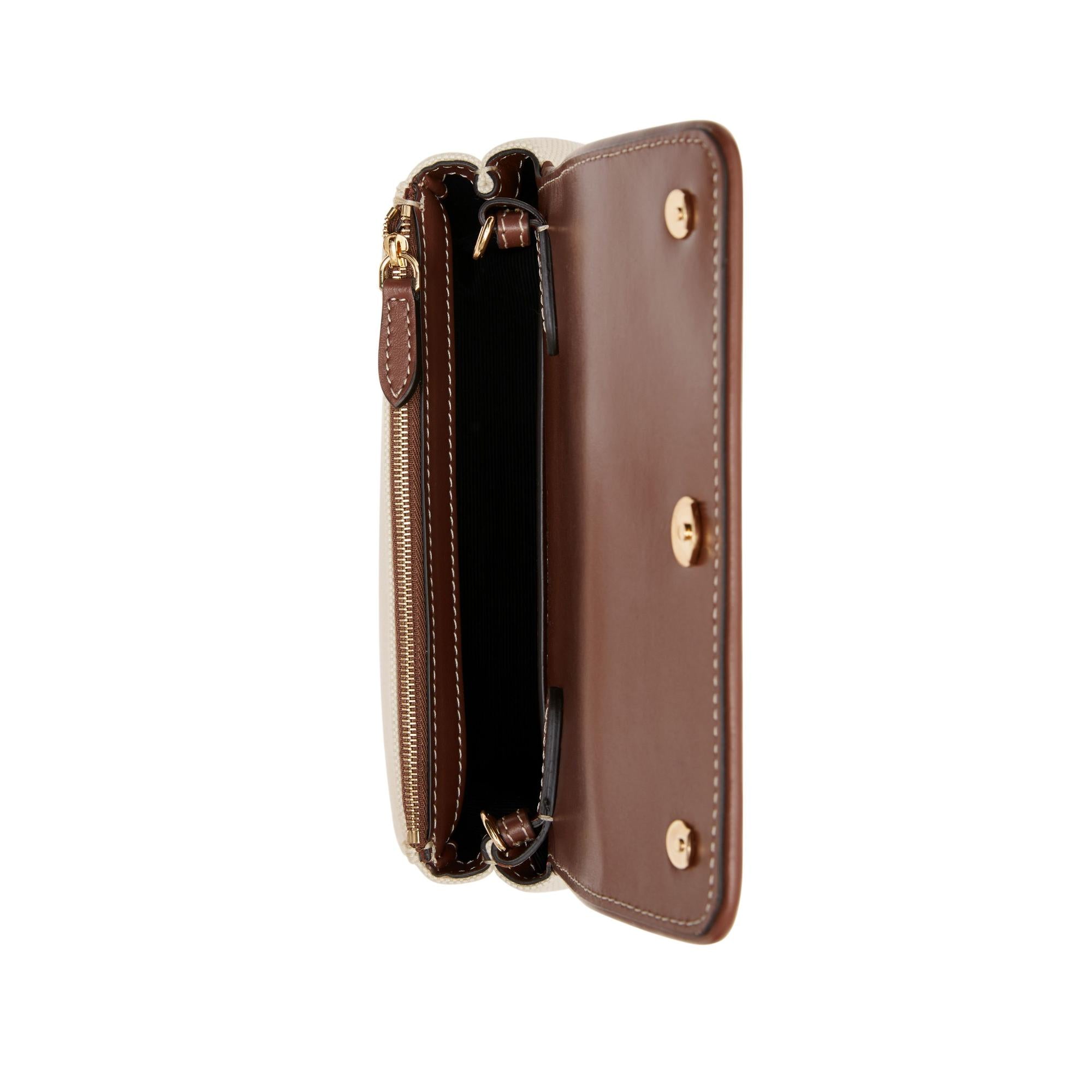 호스페리 프린트 코튼 캔버스 스몰 크로스바디 백