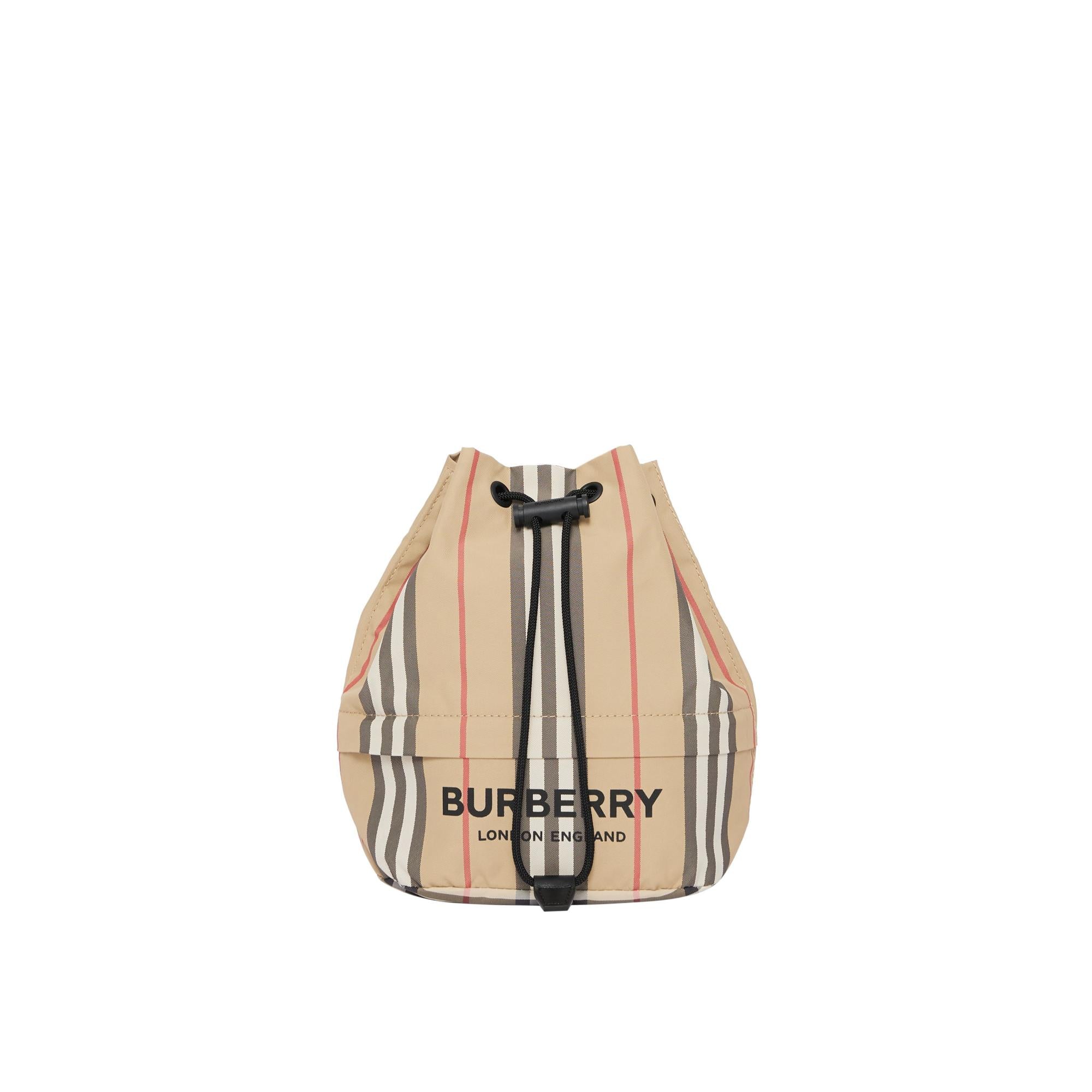 아이콘 스트라이프 나일론 드로스트링 파우치