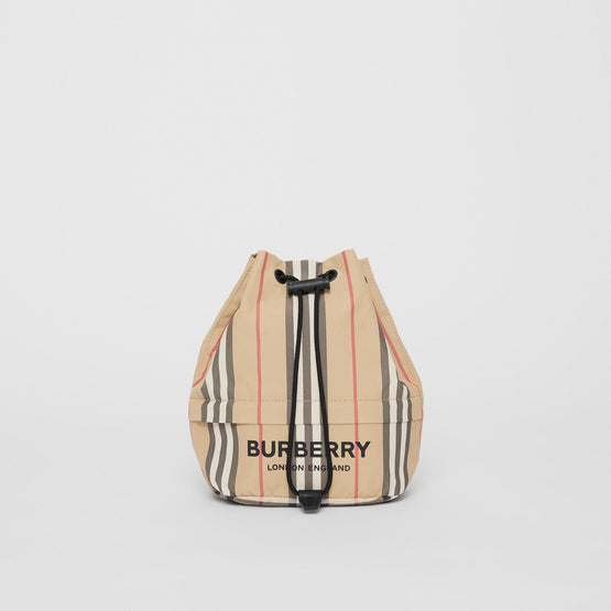 아이콘 스트라이프 나일론 드로스트링 파우치